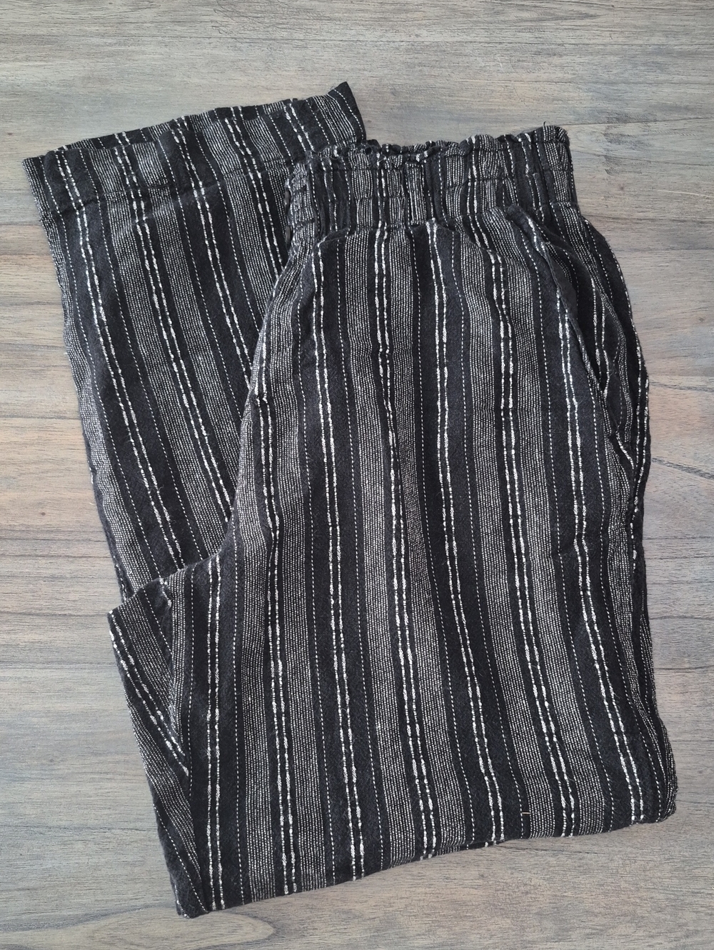 Briggs Womens Pants Size L Linen Rayon Wide Leg